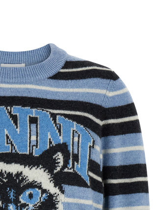 Blue Wool Cardigan