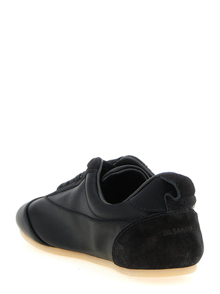 Black Cotton Low Top Sneakers