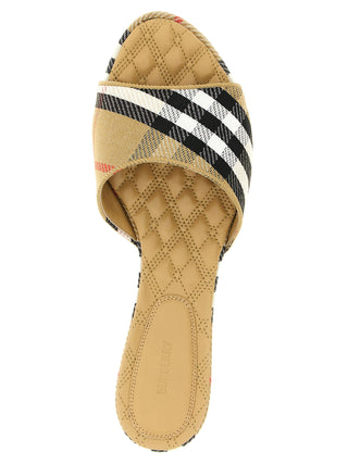 Beige Polyester Slides