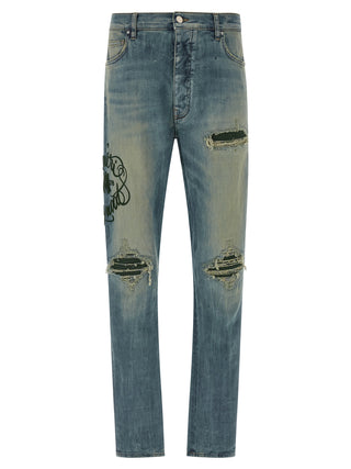 Blue Cotton Relaxed Fit Jeans