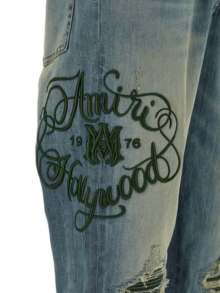 Blue Cotton Relaxed Fit Jeans