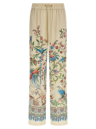 Beige Polyester Casual Pants
