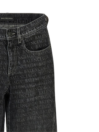 Black Cotton Flared Jeans