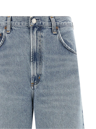 Jeans azules de algodón ajustados