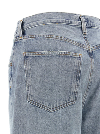 Jeans azules de algodón ajustados
