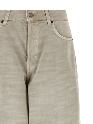 Gray Cotton Jeans Denim