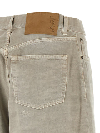 Gray Cotton Jeans Denim