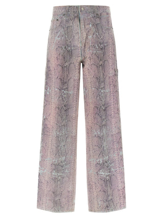 Multicolor Polyester Jeans Denim
