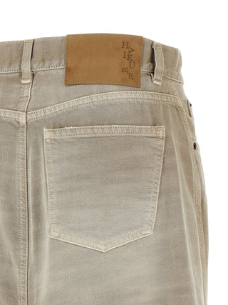 Gray Cotton Midi Skirt