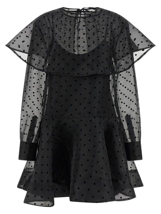 Black Recycled Polyester Short Dress