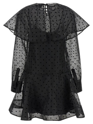 Black Recycled Polyester Short Dress