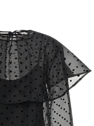 Black Recycled Polyester Short Dress