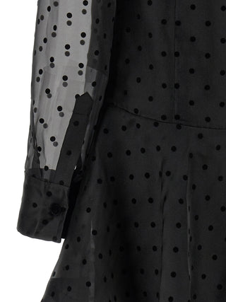 Black Recycled Polyester Short Dress