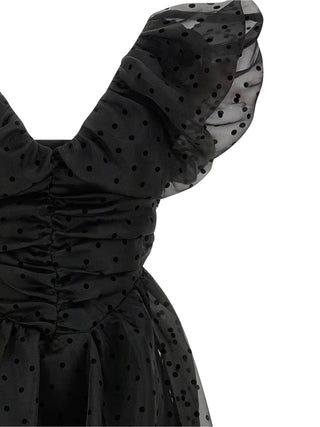 Black Recycled Polyester Midi Dress