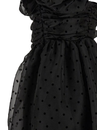 Black Recycled Polyester Midi Dress
