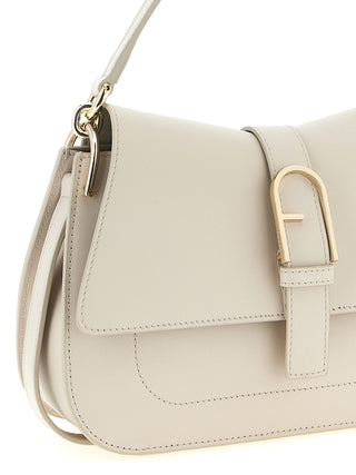 Beige Calfskin Shoulder Bag