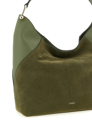 Bicolor Calfskin Shoulder Bag