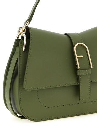 Bicolor Calfskin Shoulder Bag
