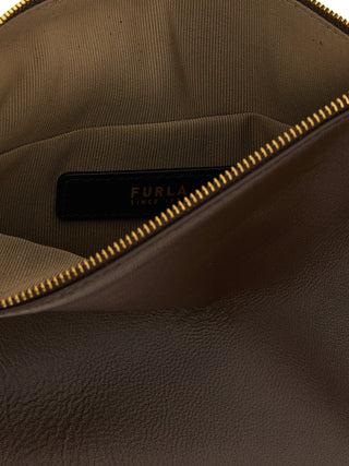 Brown Lamb Leather Shoulder Bag