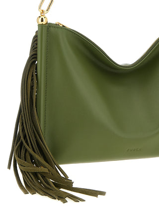 Bicolor Lamb Leather Shoulder Bag