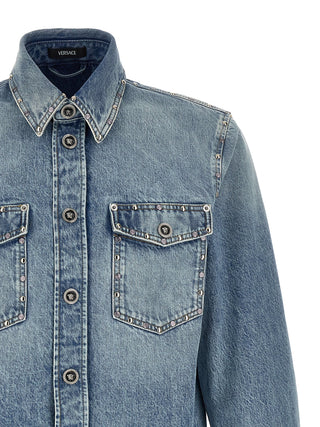 Blusa de algodón azul