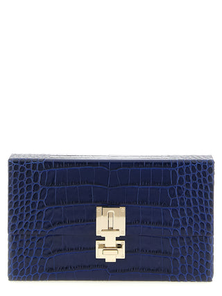 Blue Calfskin Clutch Bag