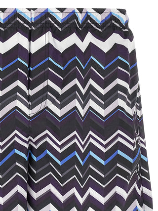 Pantalones cortos de baño multicolor de poliéster
