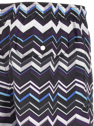 Pantalones cortos de baño multicolor de poliéster
