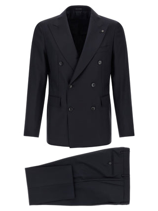 Blue Virgin Wool Two-Piece Suit