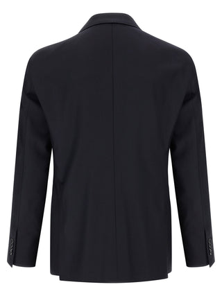 Blue Virgin Wool Two-Piece Suit