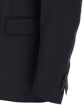 Blue Virgin Wool Two-Piece Suit