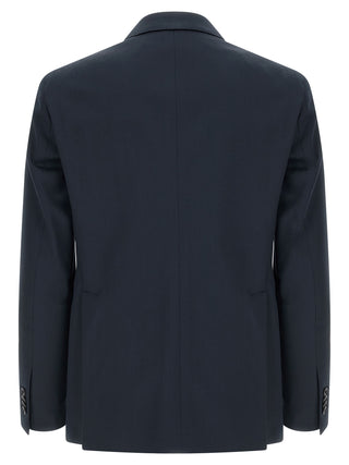 Blue Virgin Wool Two-Piece Suit