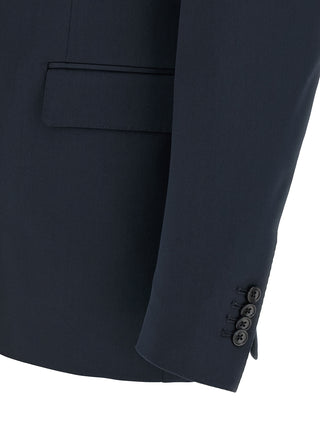 Blue Virgin Wool Two-Piece Suit
