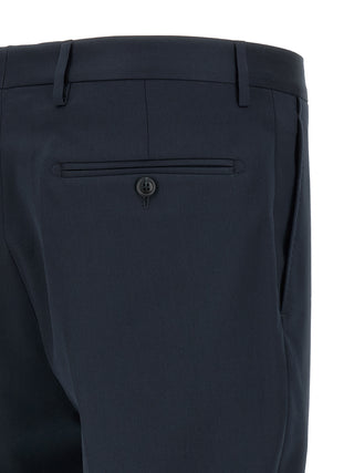 Blue Virgin Wool Two-Piece Suit