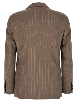 Brown Virgin Wool Two-Piece Suit