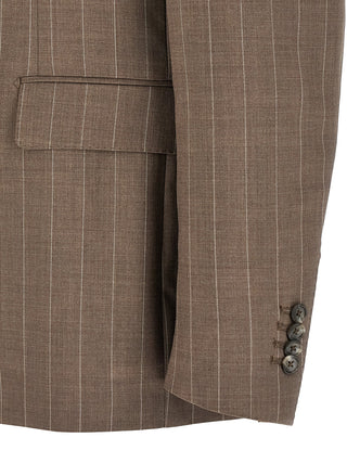 Brown Virgin Wool Two-Piece Suit