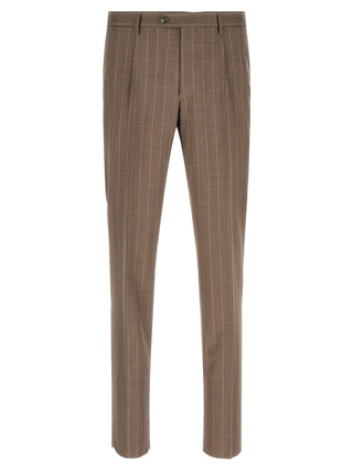 Brown Virgin Wool Two-Piece Suit