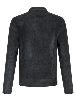 Black Lamb Leather Leather Jacket