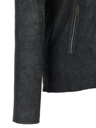 Black Lamb Leather Leather Jacket