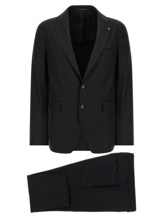Black Virgin Wool Two-Piece Suit