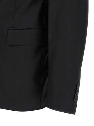 Black Virgin Wool Two-Piece Suit