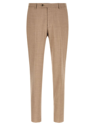 Beige Virgin Wool Two-Piece Suit