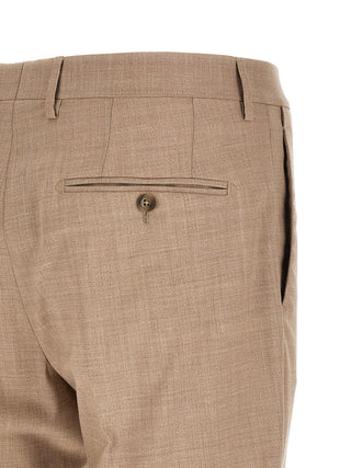Beige Virgin Wool Two-Piece Suit