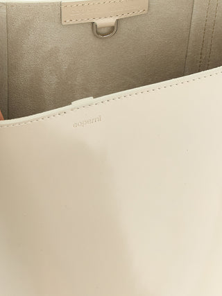 Beige Cowhide Shoulder Bag