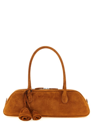 Brown Calfskin Shoulder Bag