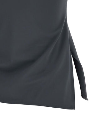 Gray Polyamide Tank Tops
