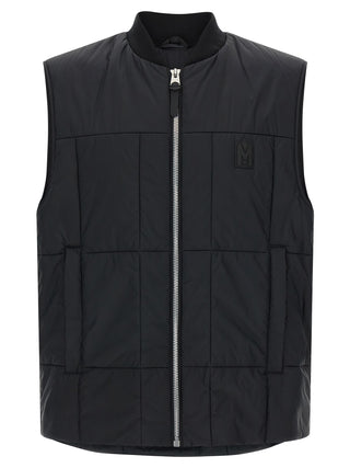 Black Nylon Sleeveless Jacket