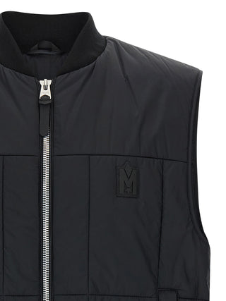 Black Nylon Sleeveless Jacket