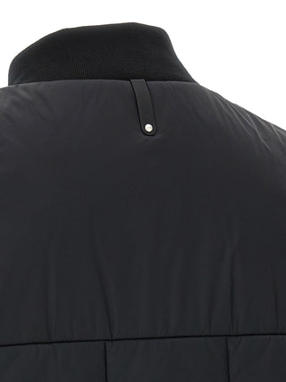 Black Nylon Sleeveless Jacket