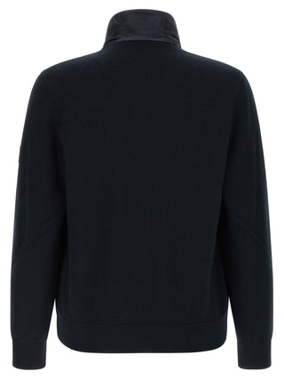 Blue Virgin Wool Full-Length Jacket